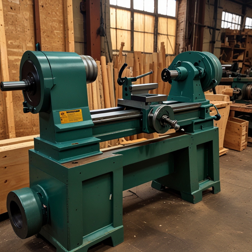 Operator adjusting JET lathe settings