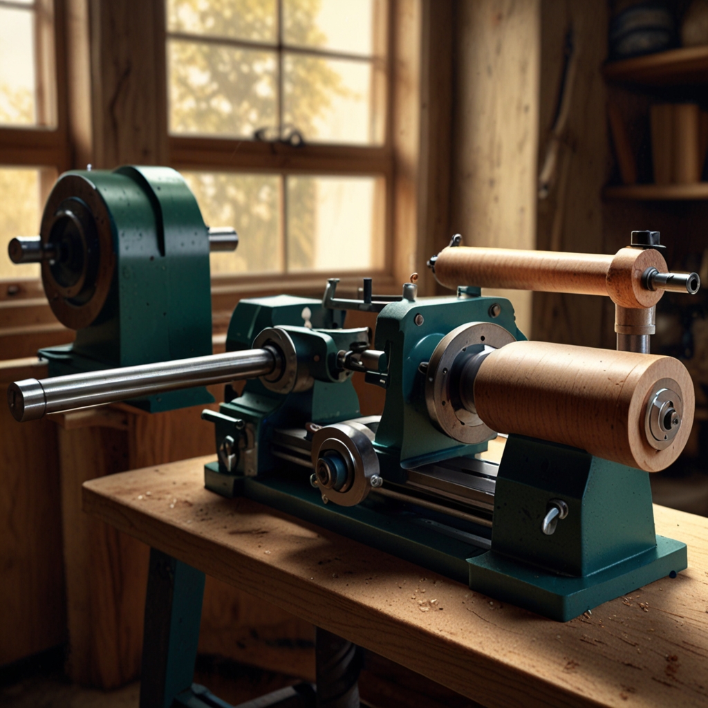 Craftsman using quality wood lathe