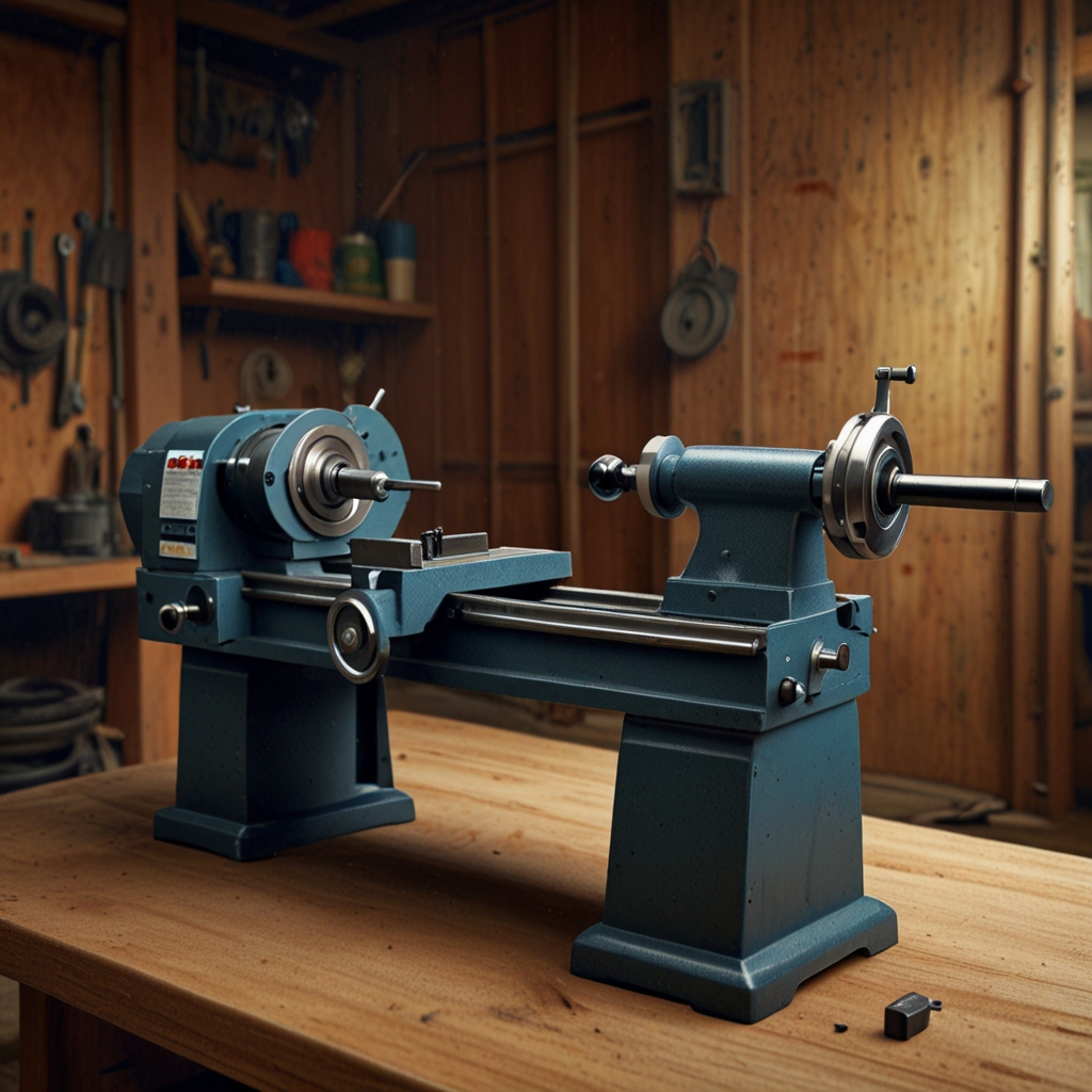 Wood lathe duplicator in action