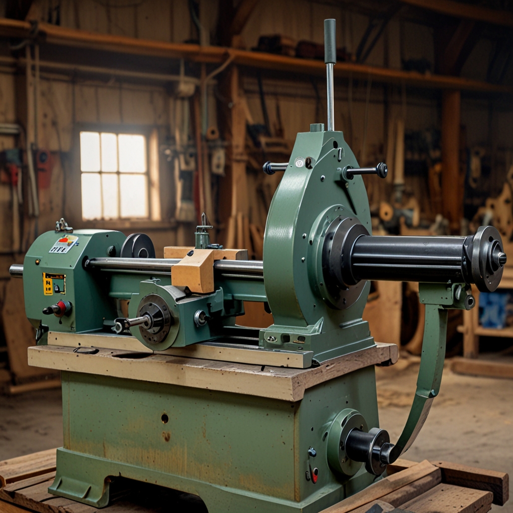 Variable speed wood lathe in action