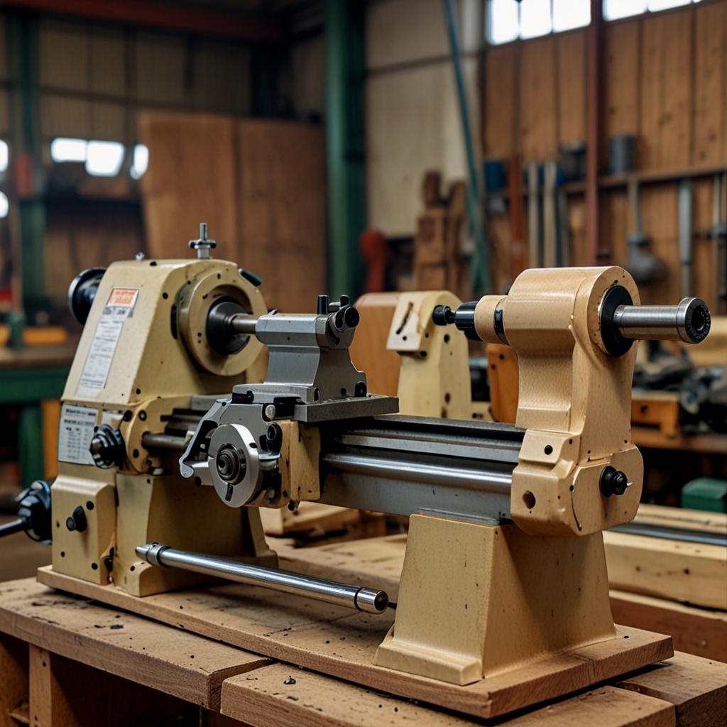 Lathe tool rest in action