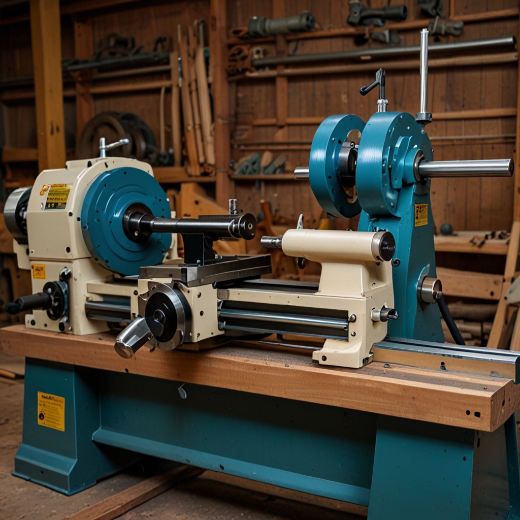 Mini wood lathe in action