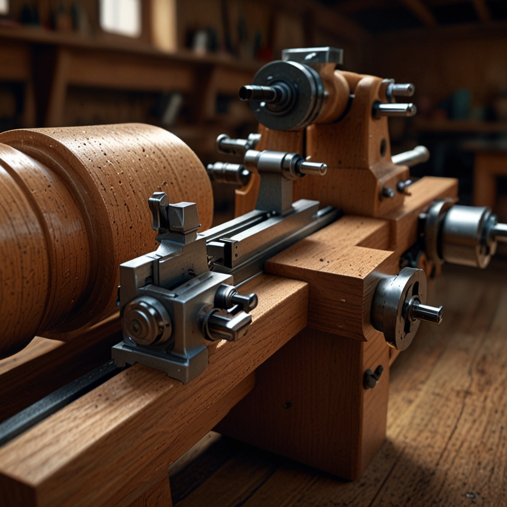 Sturdy base of wood lathe