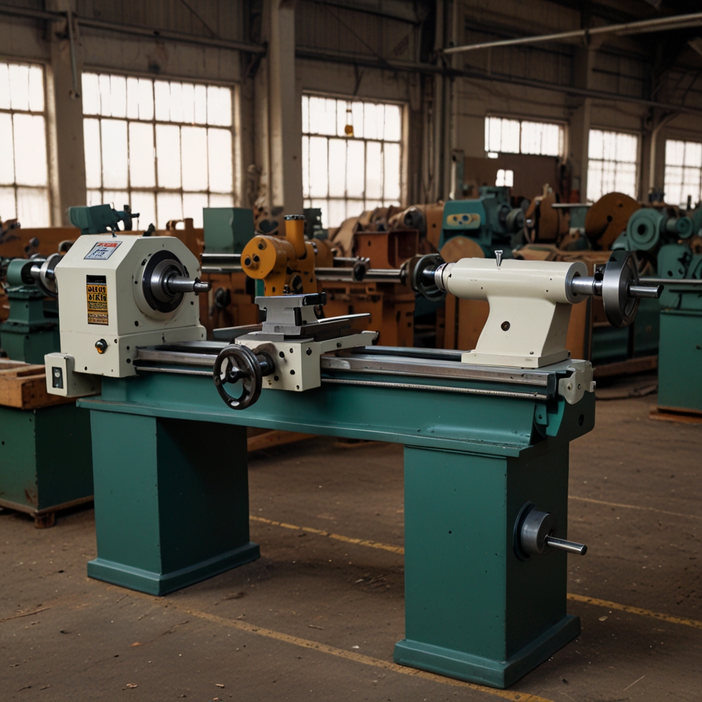 VEVOR wood lathe in workshop