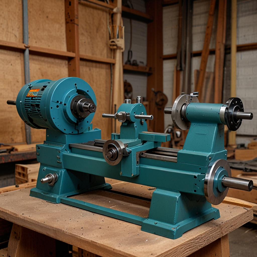 WEN 34034 wood lathe front view with tool rest