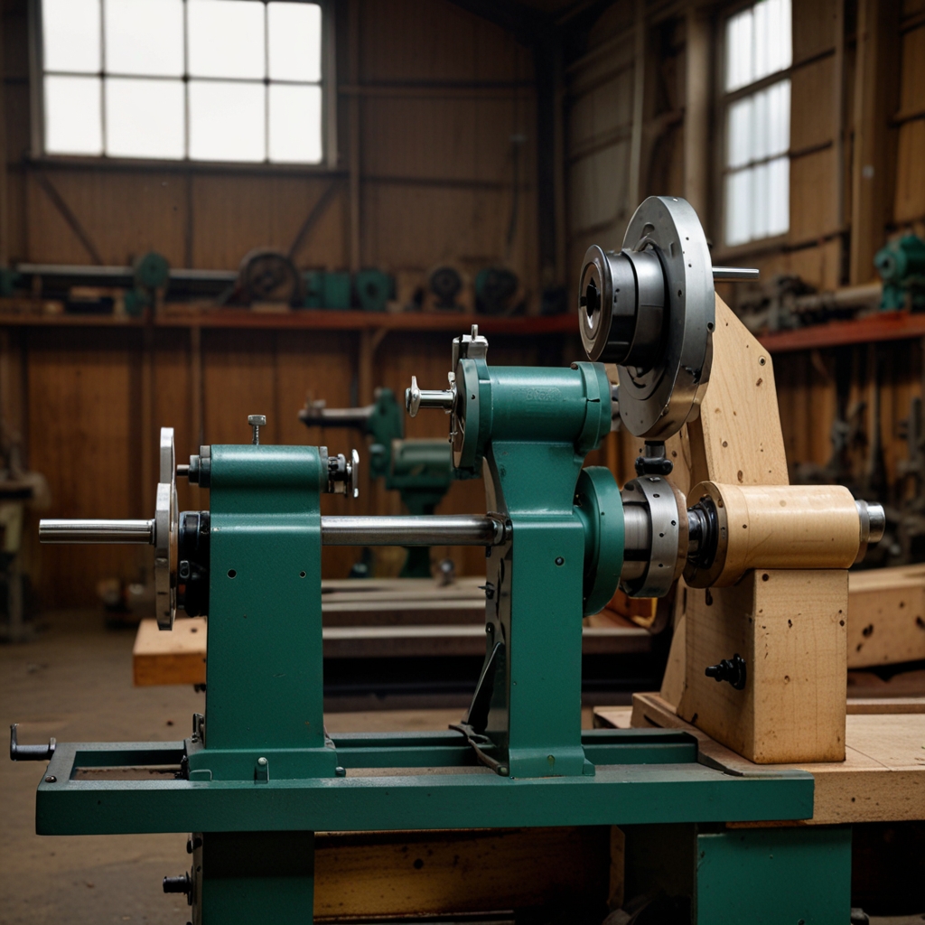 WEN 34035 wood lathe in workshop setting